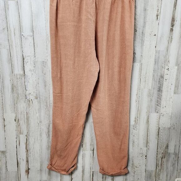 Umgee Sleeveless V-neck Drawstring Waist Jumpsuit Brown Size Small - Picture 9 of 10